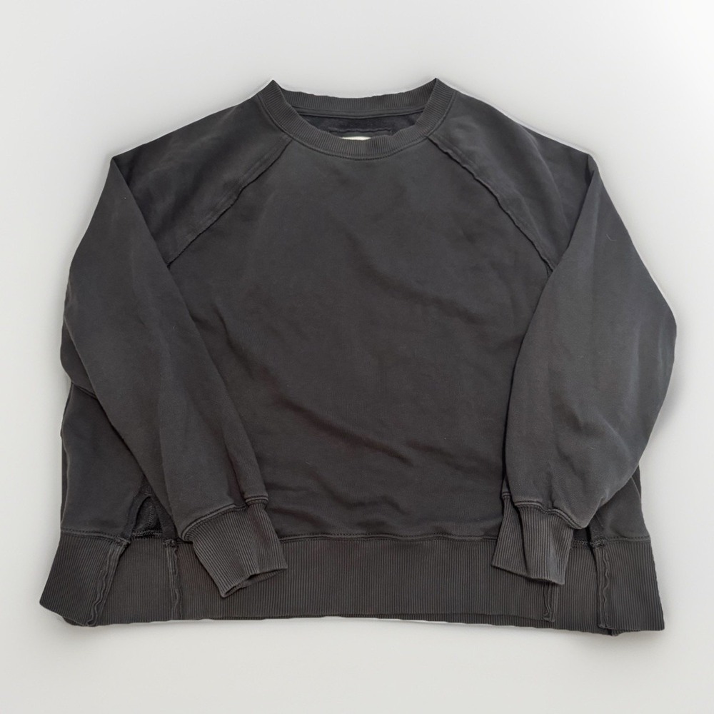 American Eagle Charcoal Gray Women's Crewneck Sweater‎ XS Oversized Lounge Comfy